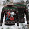 Santa Claus Bulldog Face Ugly Sweater Black Naughty Santa Claus Bulldog Face Ugly Sweater Black Naughty
