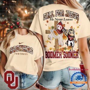 Oklahoma Sooners 2025 NCAA Season Fall For Jesus Unisex 3D Shirt