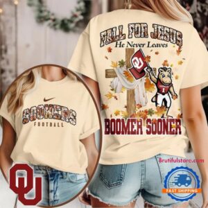 Oklahoma Sooners 2025 NCAA Season Fall For Jesus Unisex 3D Shirt