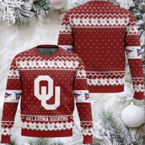 Oklahoma Sooners – Custom Name And Number Ugly Christmas Sweater Oklahoma Sooners – Custom Name And Number Ugly Christmas Sweater