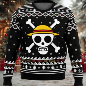 One Piece Anime Straw Hat Priate 27 Ugly Sweater Gifts, One Piece Anime Gift Fan Ugly Sweater