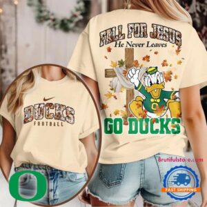 Oregon Ducks 2025 NCAA Season Fall For Jesus Unisex 3D Shirt