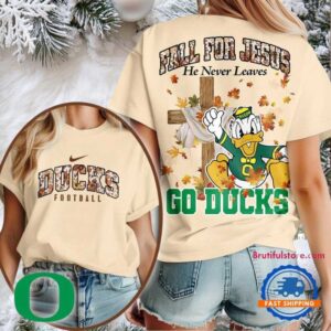 Oregon Ducks 2025 NCAA Season Fall For Jesus Unisex 3D Shirt