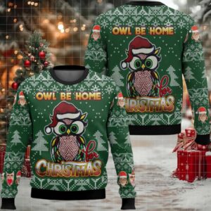 Owl Be Home For Christmas Ugly Christmas Sweater