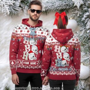 Personalized Arizona Cardinals Ho Ho Ho Ugly 3D Hoodie Women