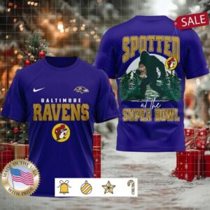 Baltimore Ravens NFL Buc ee’s & Bigfoot Spotted at the Super Bowl Shirt