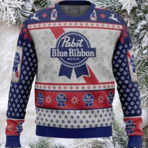 Pabst Blue Ribbon Beer Ugly Sweater Gifts, Pabst Blue Ribbon Beer Gift Fan Ugly Sweater 85