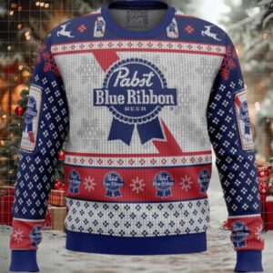 Pabst Blue Ribbon Beer Ugly Sweater Gifts, Pabst Blue Ribbon Beer Gift Fan Ugly Sweater 85