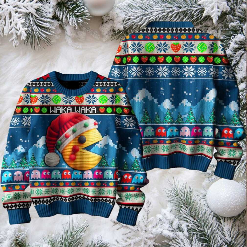 Pac Man Waka Waka 2025 Christmas Ugly Sweater Pac Man Waka Waka 2025 Christmas Ugly Sweater