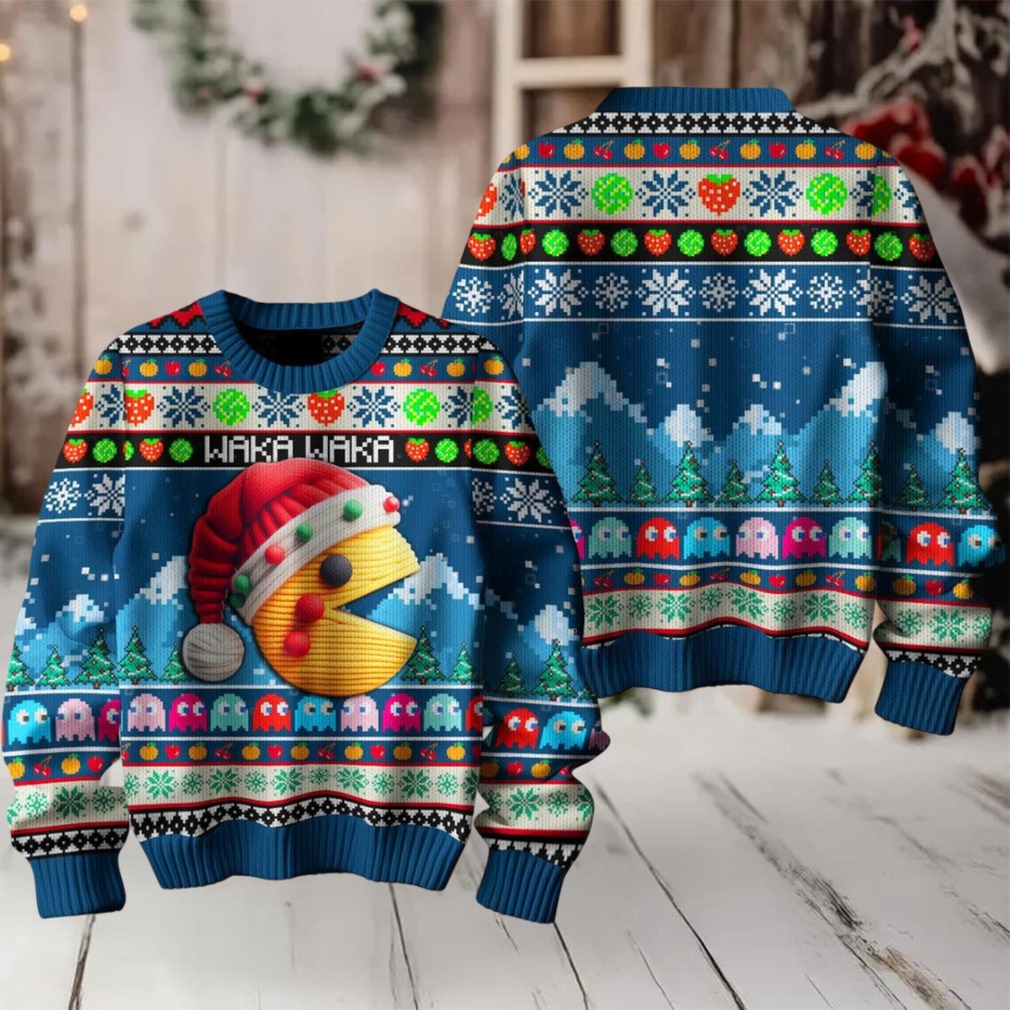 Pac Man Waka Waka 2025 Christmas Ugly Sweater Pac Man Waka Waka 2025 Christmas Ugly Sweater