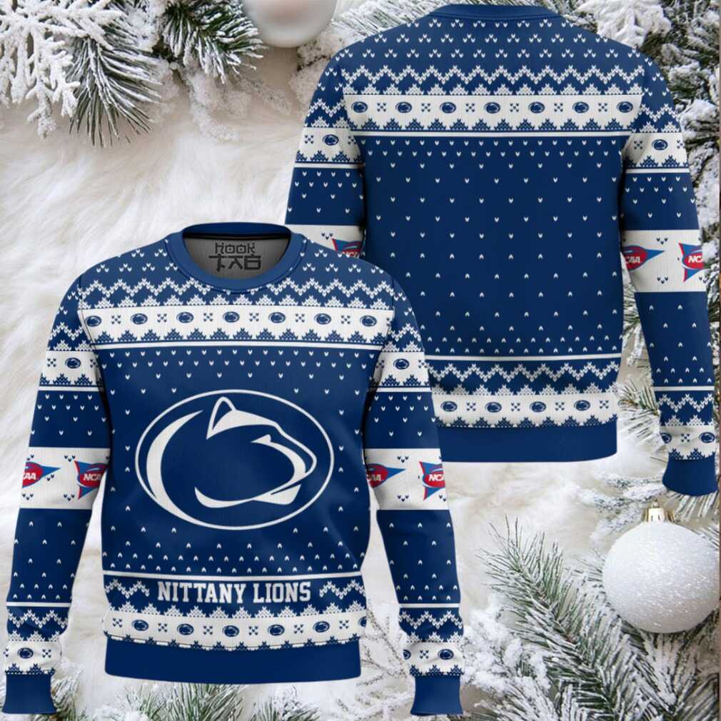 Penn State Nittany Lions – Custom Name And Number Ugly Christmas Sweater