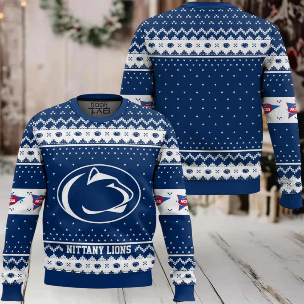 Penn State Nittany Lions – Custom Name And Number Ugly Christmas Sweater