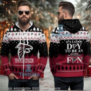 Personalized Atlanta Falcons Good Day Fan Ugly 3D Zip Hoodie