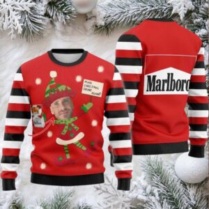 Personalized Marlboro Make Christmas Drunk Again Ugly Sweater