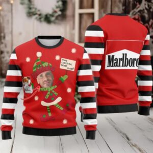 Personalized Marlboro Make Christmas Drunk Again Ugly Sweater