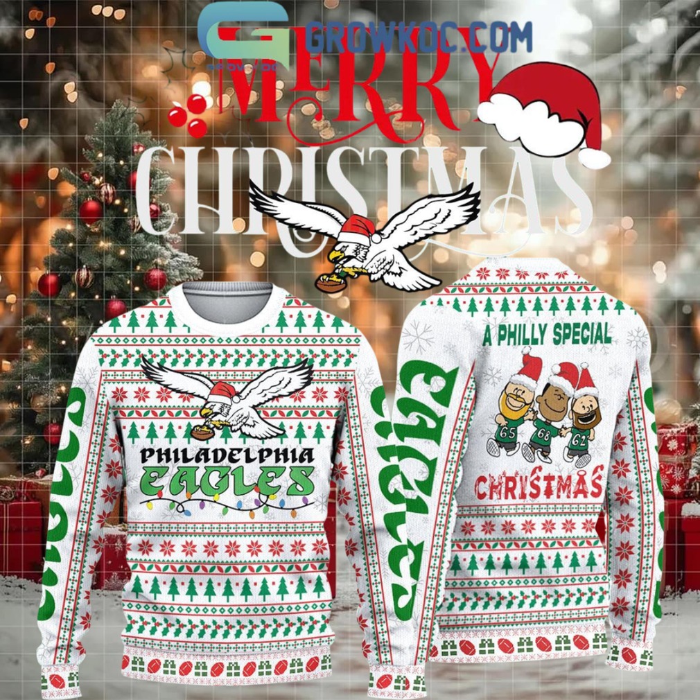 Philadelphia Eagles 2025 Christmas Chill Guy Ugly Sweater Philadelphia Eagles 2025 Christmas Chill Guy Ugly Sweater