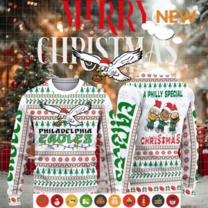Philadelphia Eagles A Philly 2025 Christmas Knitted Sweater