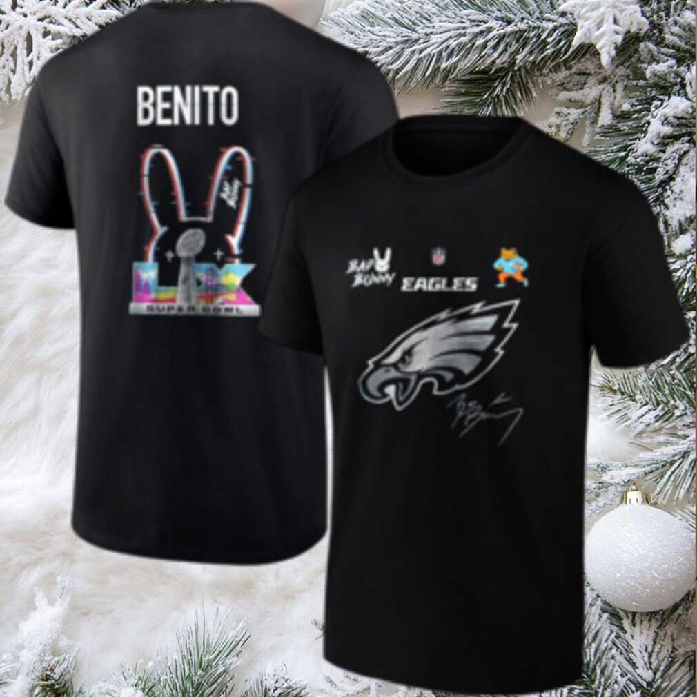 Philadelphia Eagles Bad Bunny 2026 Super Bowl LX Benito signature mascot shirt
