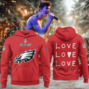 Philadelphia Eagles Shawn Mendes On The Road Again Tour 2025 Love Love Hoodie T Shirt