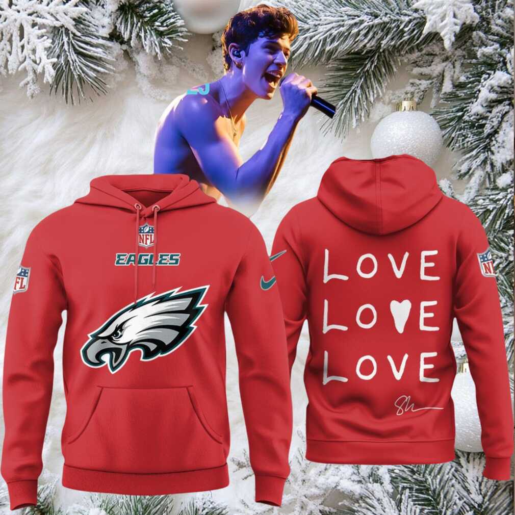 Philadelphia Eagles Shawn Mendes On The Road Again Tour 2025 Love Love Hoodie T Shirt Philadelphia Eagles Shawn Mendes On The Road Again Tour 2025 Love Love Hoodie T Shirt
