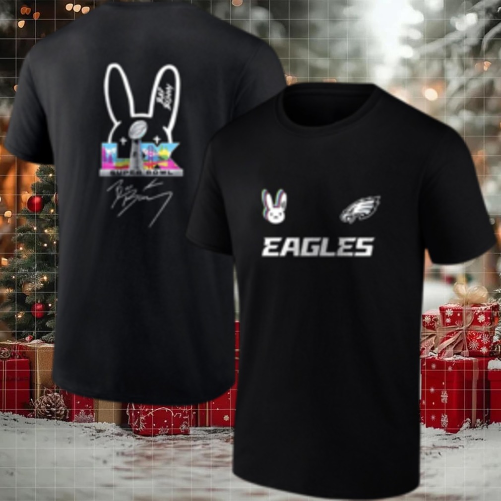 Philadelphia Eagles x Bad Bunny Super Bowl LX logo signature bunny mascot shirt Philadelphia Eagles x Bad Bunny Super Bowl LX logo signature bunny mascot shirt