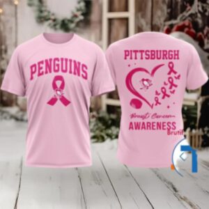 Pittsburgh Penguins 2025 NHL Pink Breast Cancer Awareness Shirt