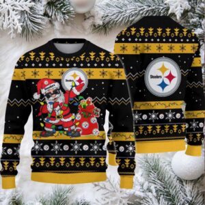 Pittsburgh Steelers Santa Claus Ugly Christmas Sweater