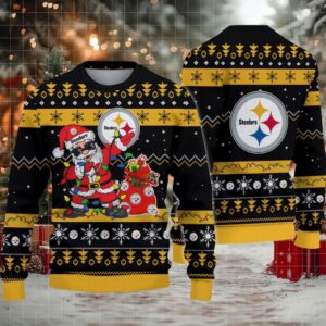 Pittsburgh Steelers Santa Claus Ugly Christmas Sweater