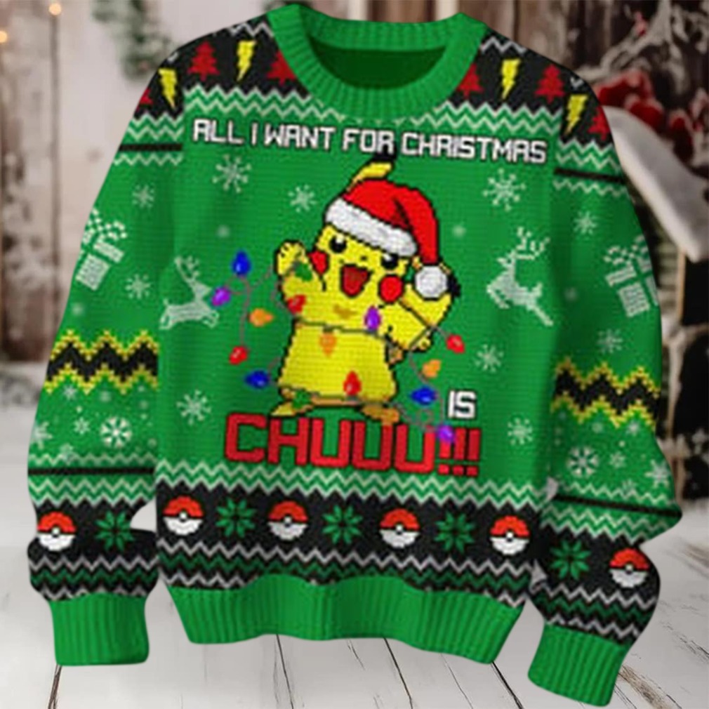 Pokemon All I Want For Christmas Is Pikachu Ugly Sweater Pokemon All I Want For Christmas Is Pikachu Ugly Sweater