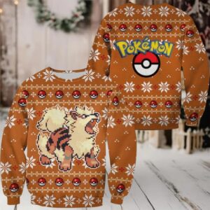Pokemon Anime Arcanine 38 Ugly Sweater