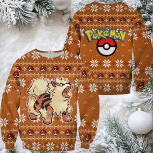 Pokemon Anime Arcanine 38 Ugly Sweater