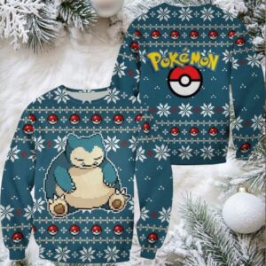 Pokemon Anime Snorlax 50 Ugly Sweater