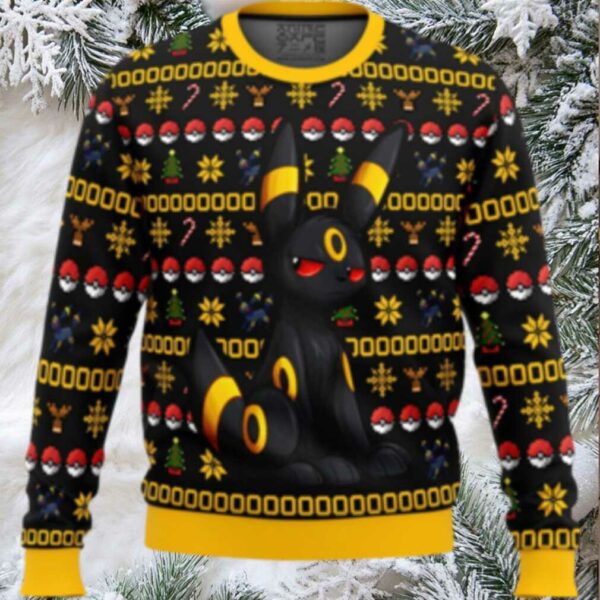 Pokemon Christmas Umbreon Ugly Christmas Sweater