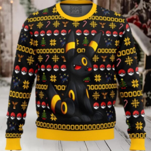 Pokemon Christmas Umbreon Ugly Christmas Sweater
