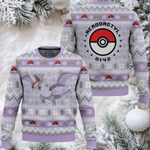 Pokemon Gen 1 Aerodactyl Ugly Christmas Sweater