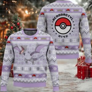 Pokemon Gen 1 Aerodactyl Ugly Christmas Sweater