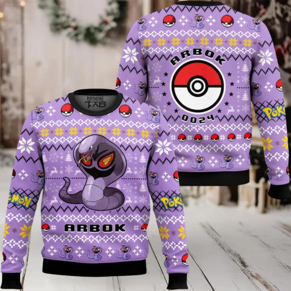 Pokemon Gen 1 Arbok Ugly Christmas Sweater Pokemon Gen 1 Arbok Ugly Christmas Sweater
