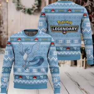 Pokemon Gen 1 Articuno Ugly Christmas Sweater