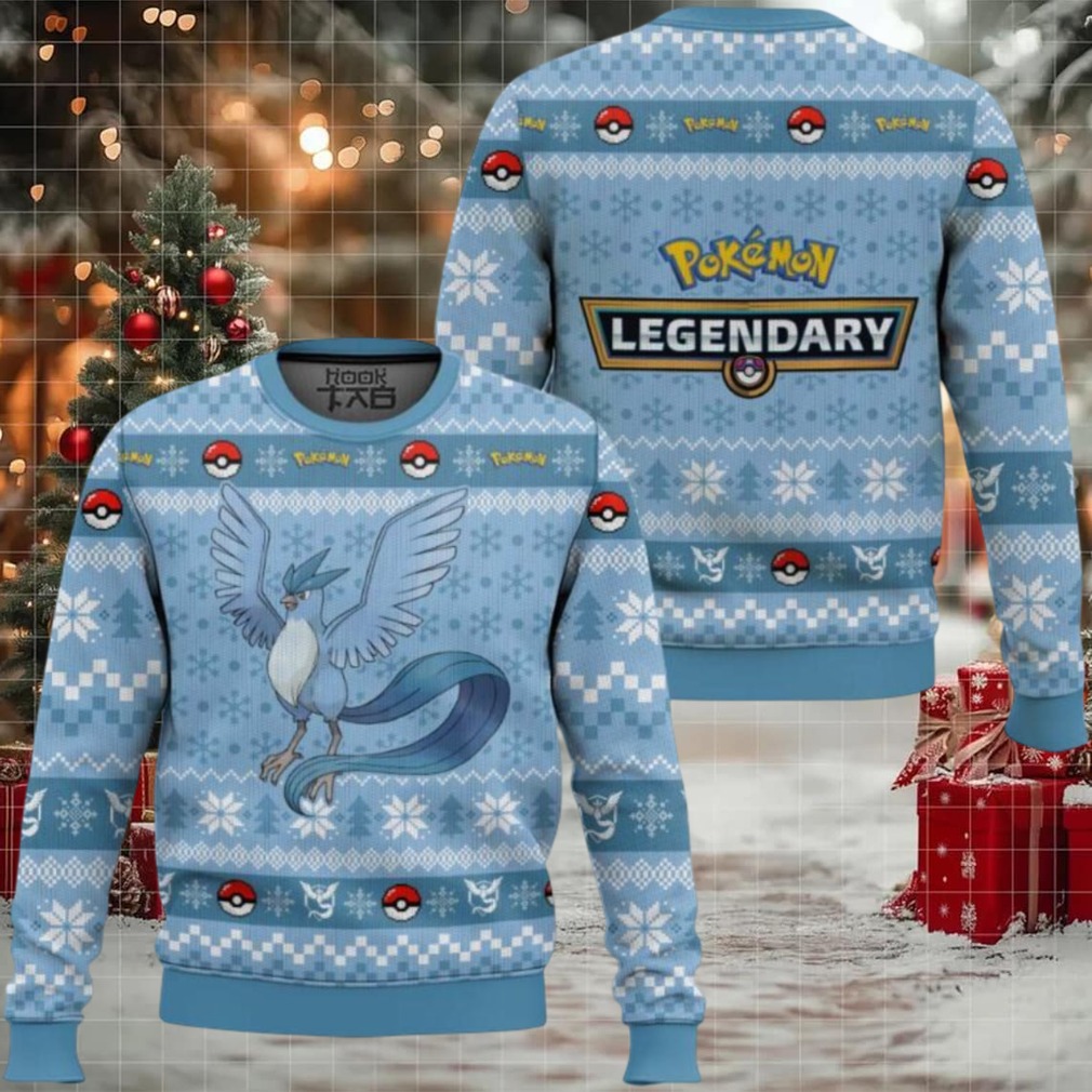 Pokemon Gen 1 Articuno Ugly Christmas Sweater Pokemon Gen 1 Articuno Ugly Christmas Sweater