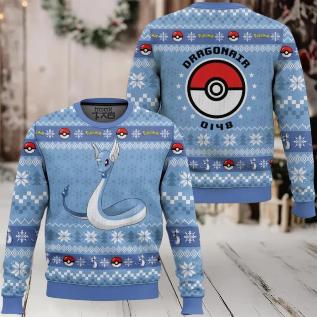 Pokemon Gen 1 Dragonair Ugly Christmas Sweater Pokemon Gen 1 Dragonair Ugly Christmas Sweater