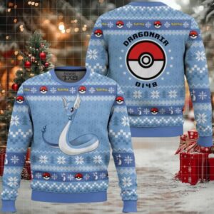 Pokemon Gen 1 Dragonair Ugly Christmas Sweater
