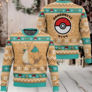 Pokemon Gen 1 Dragonite Ugly Christmas Sweater