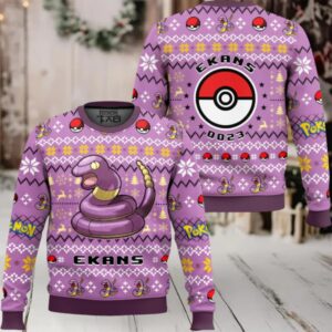 Pokemon Gen 1 Ekans Ugly Christmas Sweater
