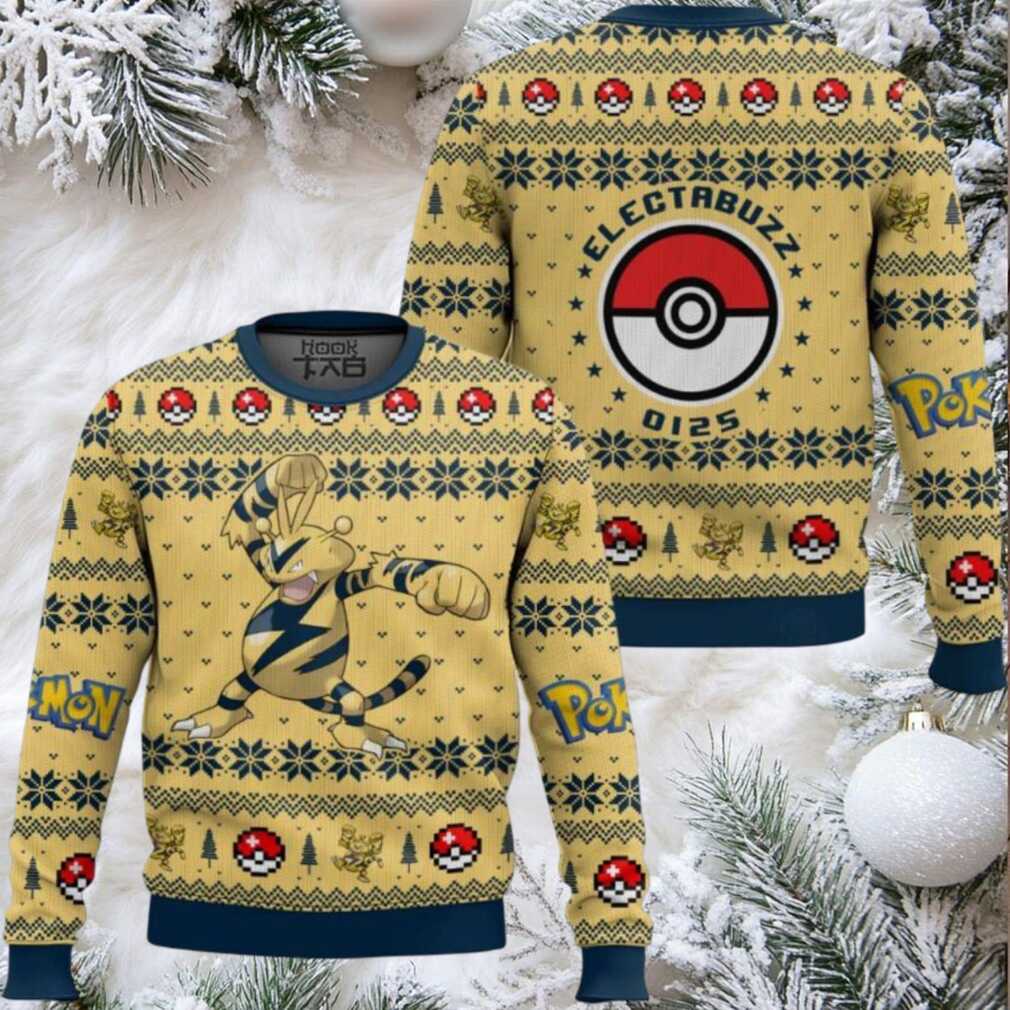 Pokemon Gen 1 Electabuzz Ugly Christmas Sweater Pokemon Gen 1 Electabuzz Ugly Christmas Sweater