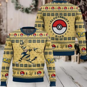 Pokemon Gen 1 Electabuzz Ugly Christmas Sweater