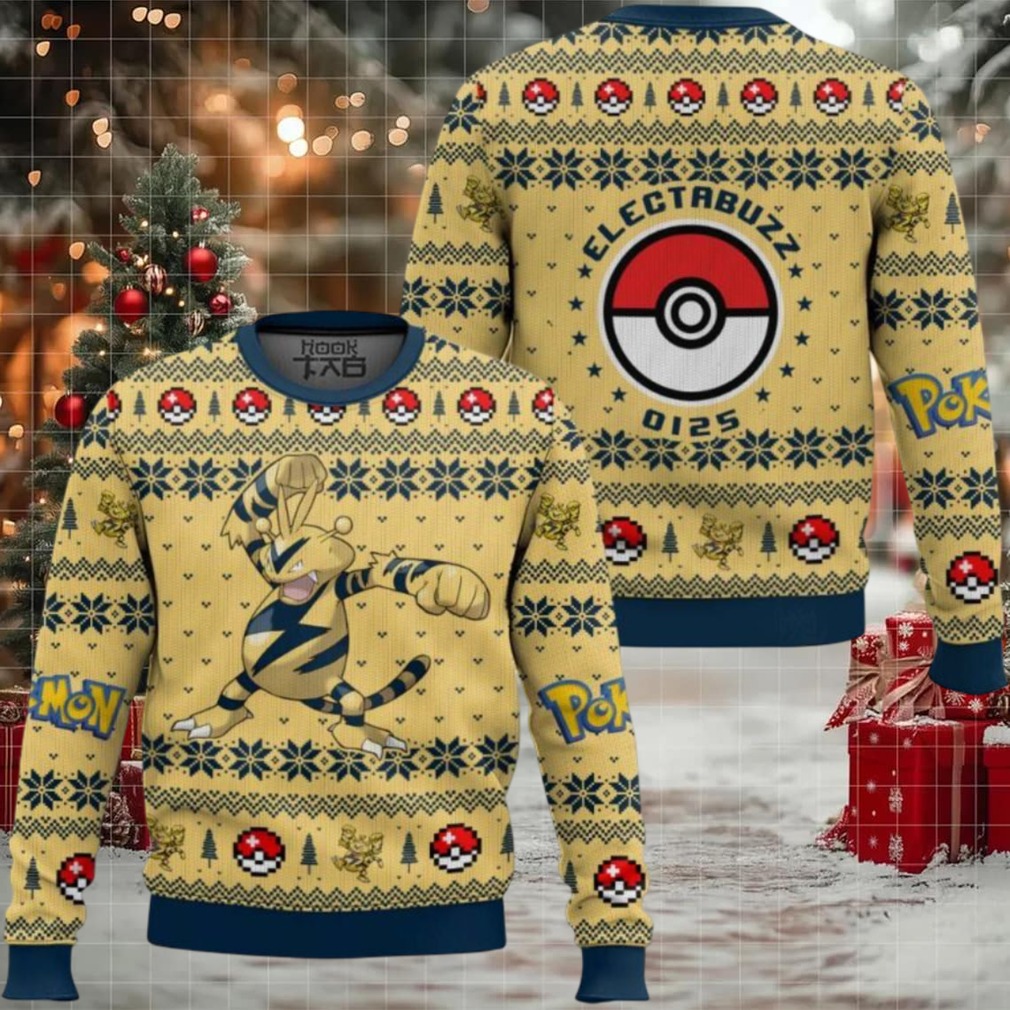 Pokemon Gen 1 Electabuzz Ugly Christmas Sweater Pokemon Gen 1 Electabuzz Ugly Christmas Sweater