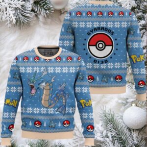 Pokemon Gen 1 Gyarados Ugly Christmas Sweater