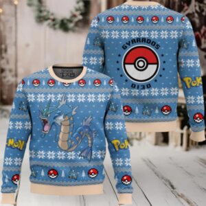 Pokemon Gen 1 Gyarados Ugly Christmas Sweater