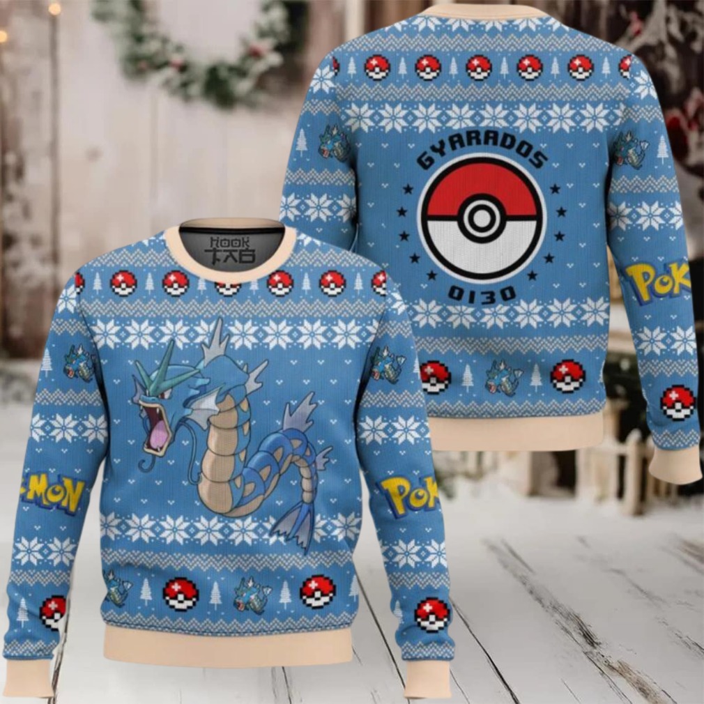 Pokemon Gen 1 Gyarados Ugly Christmas Sweater Pokemon Gen 1 Gyarados Ugly Christmas Sweater