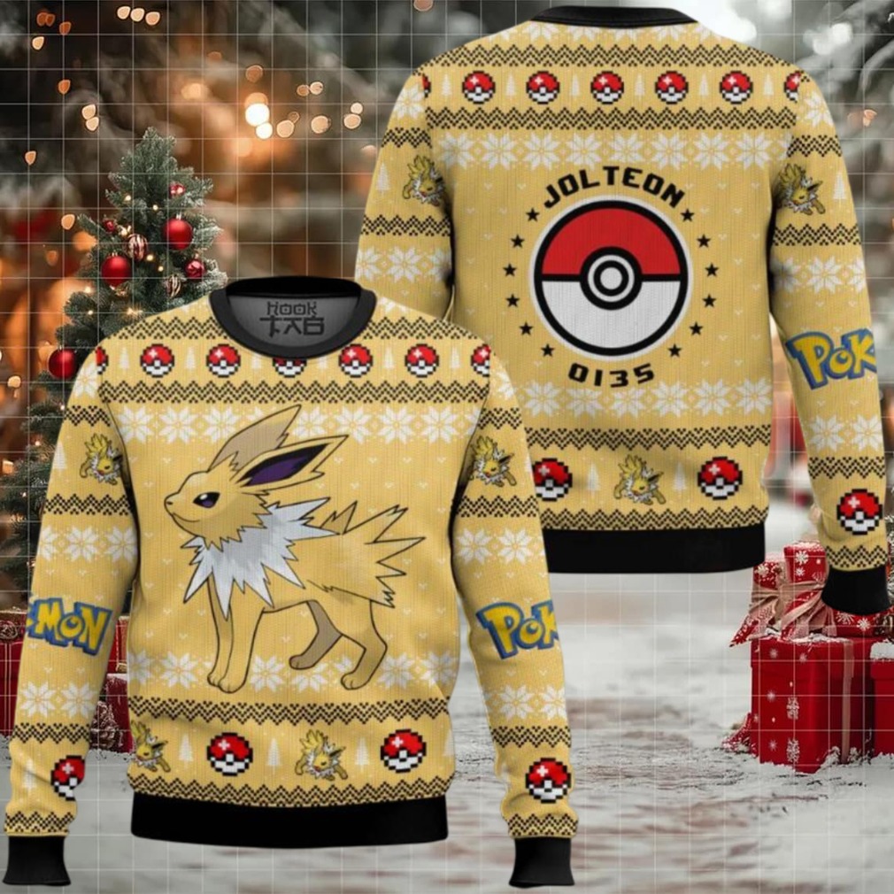 Pokemon Gen 1 Jolteon Ugly Christmas Sweater Pokemon Gen 1 Jolteon Ugly Christmas Sweater